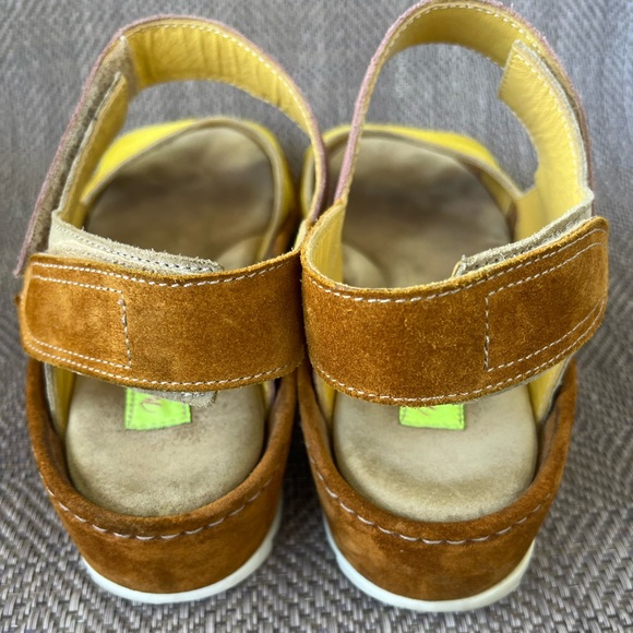 Materia Prima by Goffredo Fantini Designer Capri Suede Sandal Multi Color SZ 10 - Picture 8 of 13